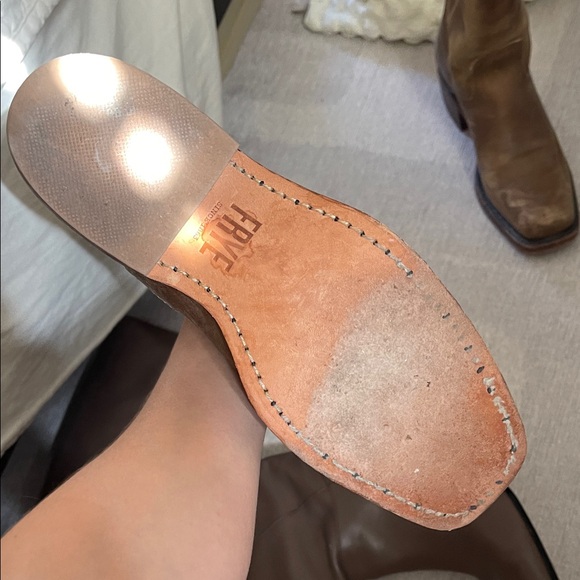 Frye Tan Leather Women's Boots - Picture 3 of 4